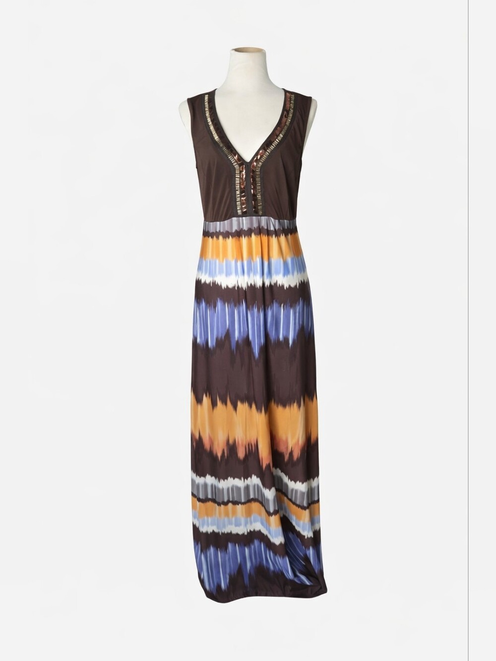 Madison Leigh Boho Chevron Print Dress – Size 10